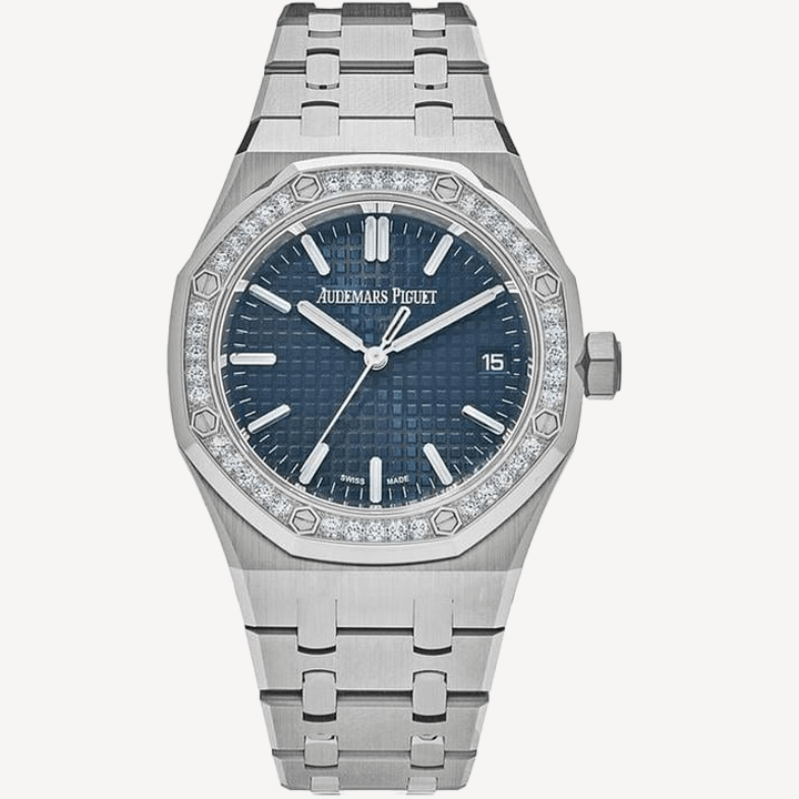 Audemars Piguet Royal Oak Selfwinding - 15551ST.ZZ.1356ST.05 - 37 mm - Oțel Inoxidabil - Cadran Albastru