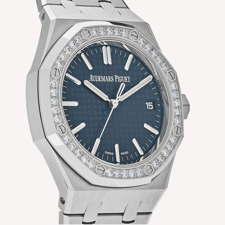 Audemars Piguet Royal Oak Selfwinding - 15551ST.ZZ.1356ST.05 - 37 mm - Oțel Inoxidabil - Cadran Albastru