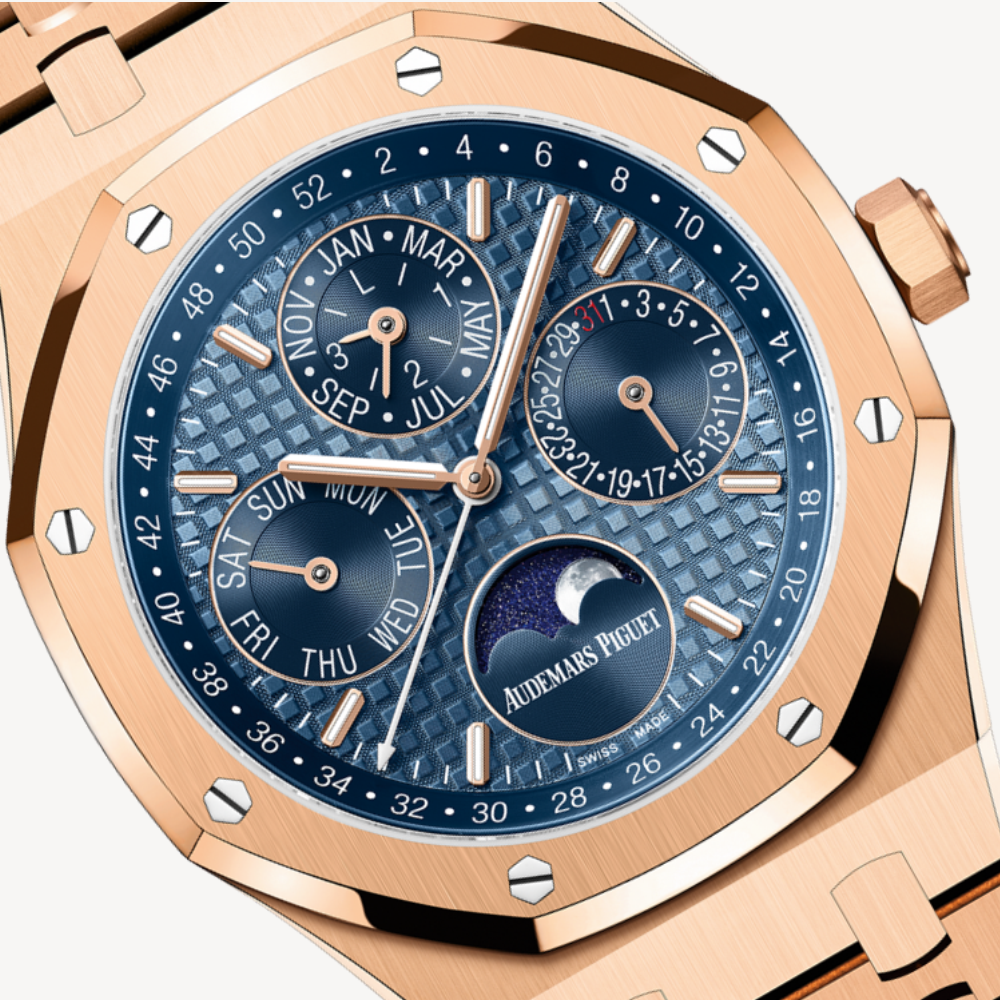 Audemars Piguet Royal Oak Perpetual Calendar - 26574OR.OO.1220OR.03 - 41 mm - Aur Roz