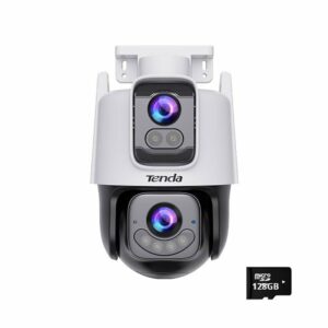 Camera supraveghere exterior PT WiFi 6 cu iluminare si lentila duala Tenda Full Color CH9-WCA, 3+3 MP, 4-6 mm, microfon si difuzor, IR/Lumina alba 30 m,…