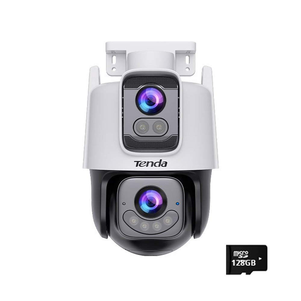 Camera supraveghere exterior PT WiFi 6 cu iluminare si lentila duala Tenda Full Color CH9-WCA, 3+3 MP, 4-6 mm, microfon si difuzor, IR/Lumina alba 30 m,…