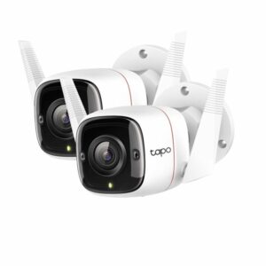Set camere supraveghere exterior IP WiFi TP-Link TAPO C310P2, 3.89 mm, 3 MP, IR 30 m, microfon si difuzor, slot card, control prin aplicatie, detectie…