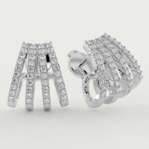 Cercei din Platina cu Diamante naturale de 0.52ct – IOMICO × GS777