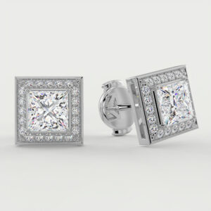 Cercei din Platina cu Diamante naturale de 1.20ct – IOMICO × GS777