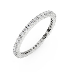 Inel Eternity din Platina cu Diamante – IOMICO × GS777