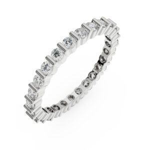 Inel Eternity din Platina cu Diamante – IOMICO × GS777