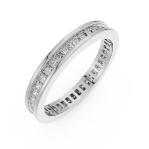 Inel Eternity din Platina cu Diamante – IOMICO × GS777