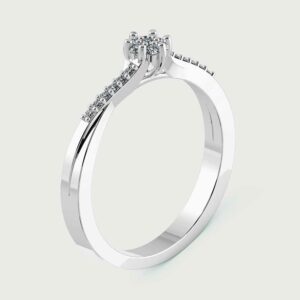 Inel din Platina Blossoms cu Diamante – IOMICO × GS777