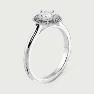 Inel din Platina cu Diamant central de 0.30ct – IOMICO × GS777