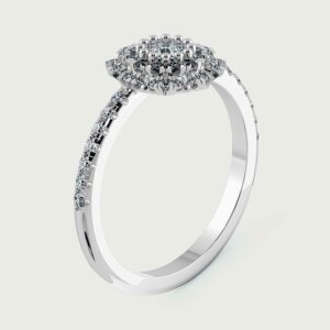 Inel din Platina cu Diamant central de 0.30ct – IOMICO × GS777