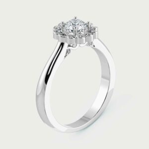 Inel din Platina cu Diamant central de 0.30ct – IOMICO × GS777