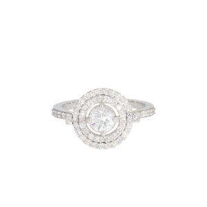Inel din Platina cu Diamante naturale de 0.89ct – IOMICO × GS777